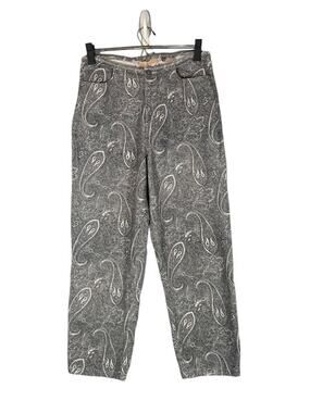 Kate Hill Gray Abstract Paisley Cotton Blend Dress Pants Women Sz 6